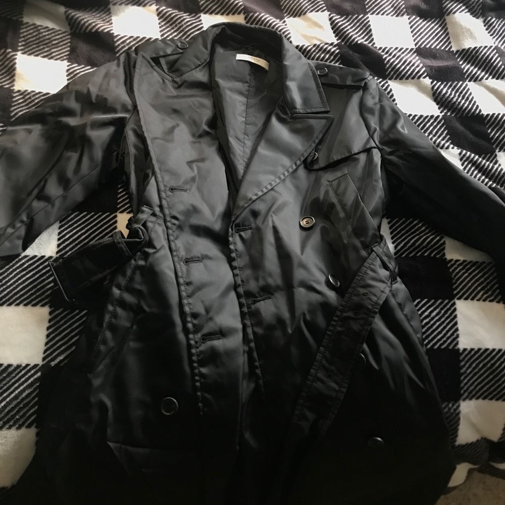 Prada Nylon Black Trench Coat